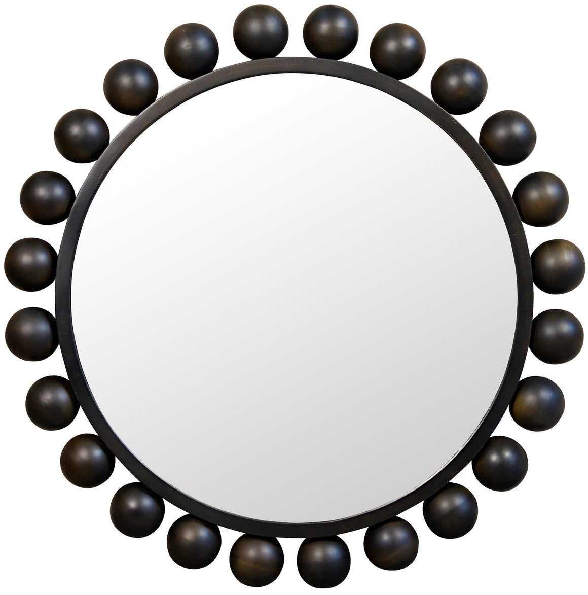 Noir Round Cooper Mirror - Black