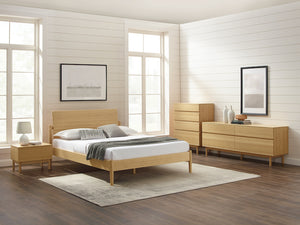 Monterey Queen Platform Bed, Wheat