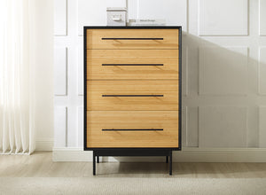 Santa Cruz Four Drawer High Chest, Wheat