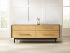 Santa Cruz Four Drawer Double Dresser, Wheat