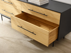 Santa Cruz Four Drawer Double Dresser, Wheat