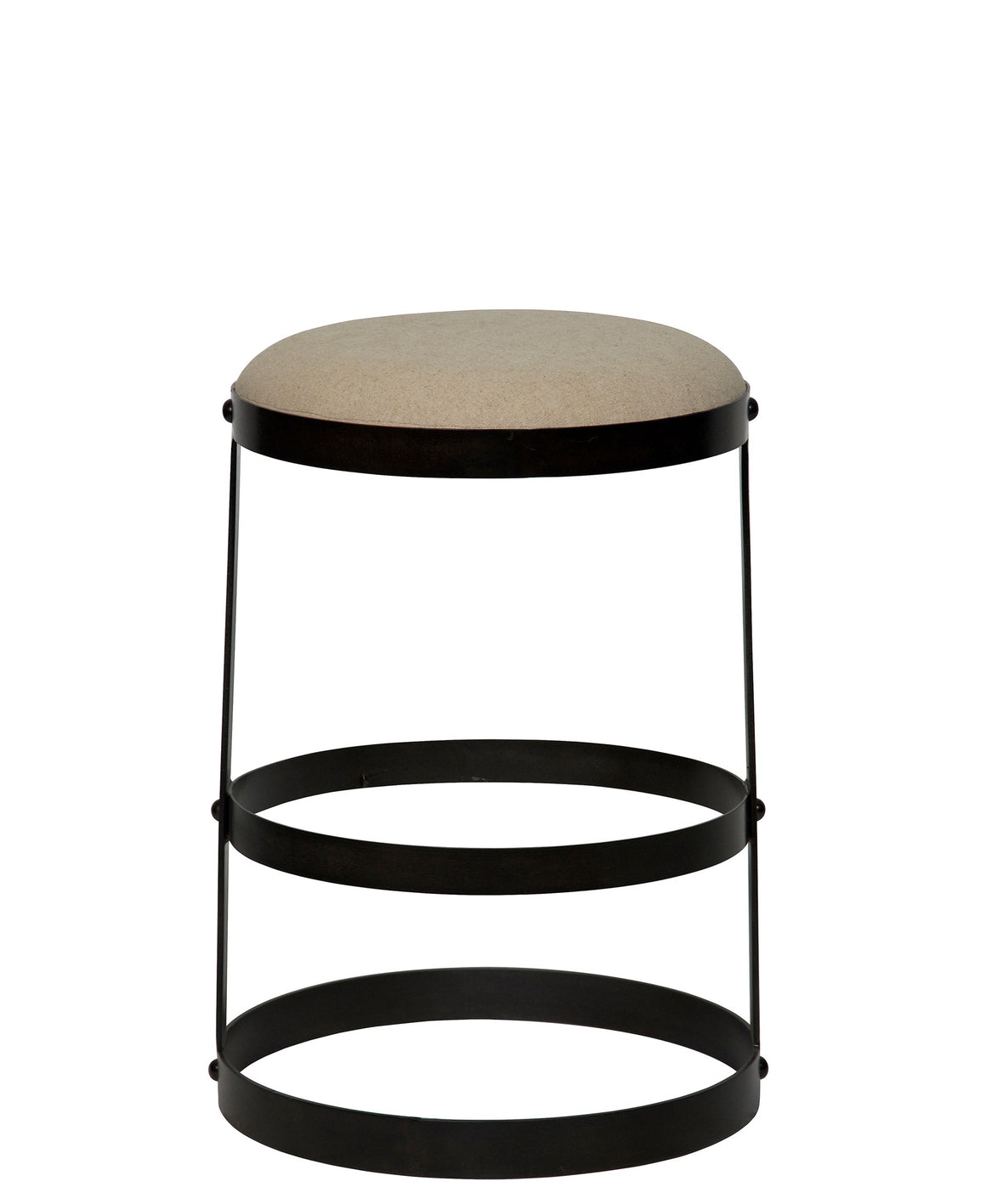 Noir Dior Round Counter Stool - Black