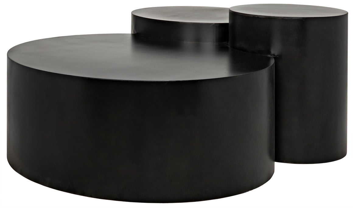 Noir Ella Coffee Table - Black Metal Finish