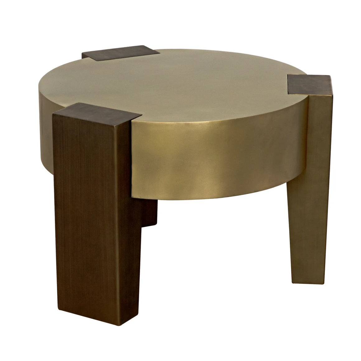 Carrusel Coffee Table, Metal with Brass and Aged Brass Finish
