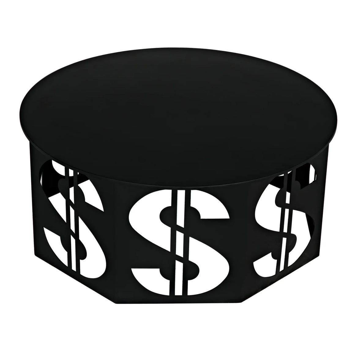 Dollar Coffee Table, Black Steel