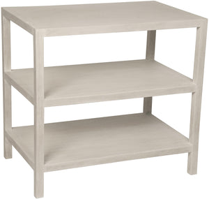 Noir 2 Shelf Side Table - White Wash
