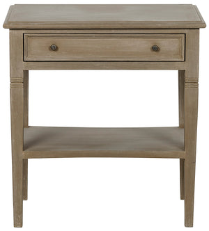 Noir Oxford 1-Drawer Side Table - Weathered