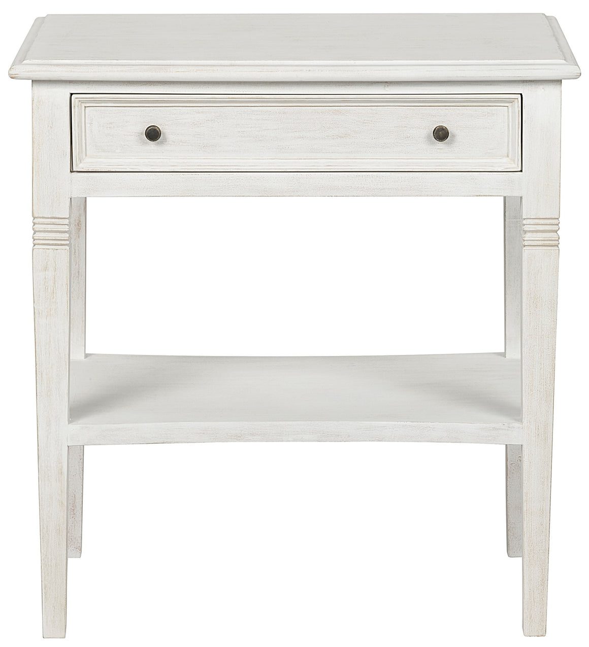 Noir Oxford 1-Drawer Side Table - White Wash