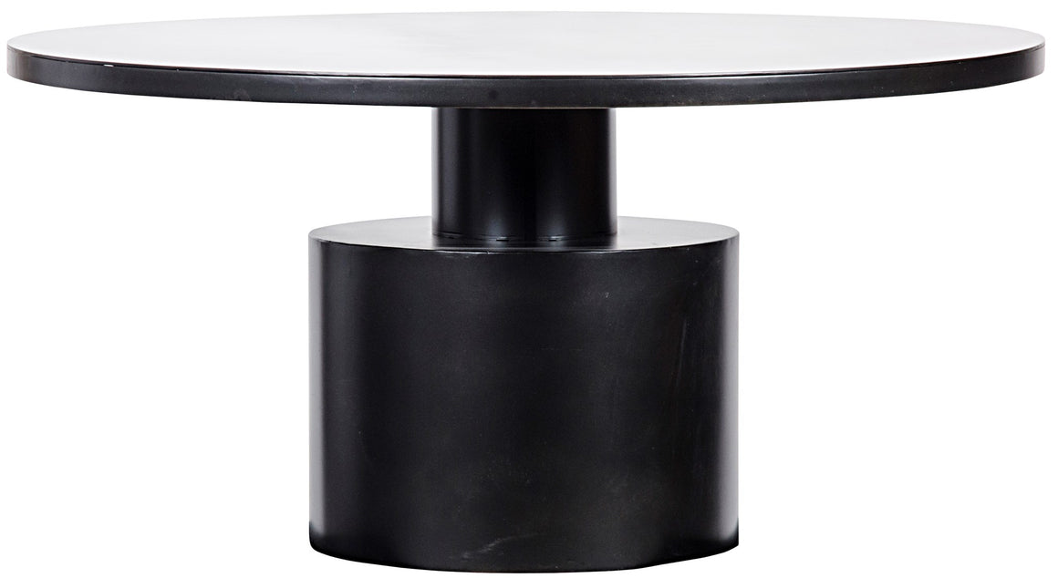 Noir Marlow Dining Table - Black Metal