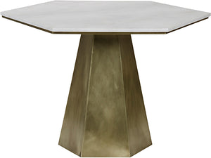 Noir Demetria Table - Metal and Quartz