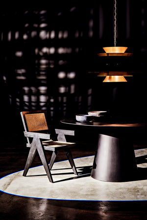 Vesuvius Dining Table - Black Metal