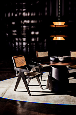 Vesuvius Dining Table - Black Metal