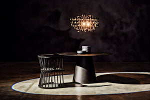 Vesuvius Dining Table - Black Metal