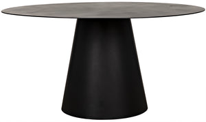 Vesuvius Dining Table - Black Metal