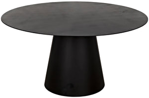 Vesuvius Dining Table - Black Metal