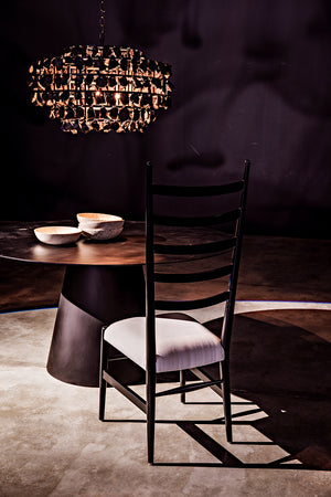 Vesuvius Dining Table - Black Metal