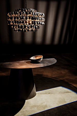 Vesuvius Dining Table - Black Metal