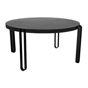 Marcellus Dining Table, 63", Black Metal