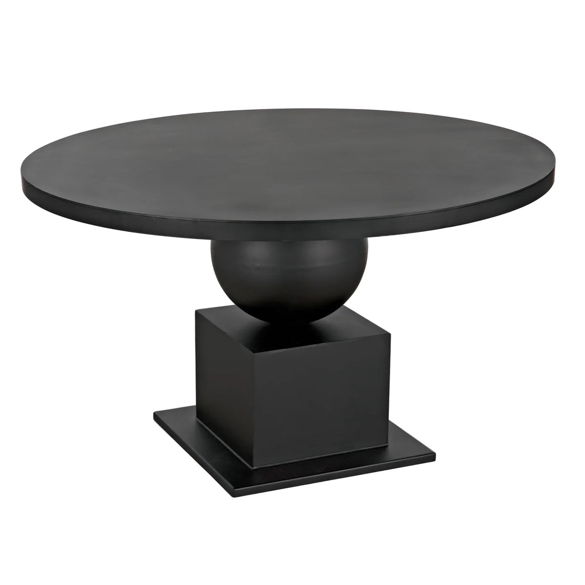 Emira Dining Table, Black Metal