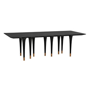 Romeo Dining Table, Hand Rubbed Black