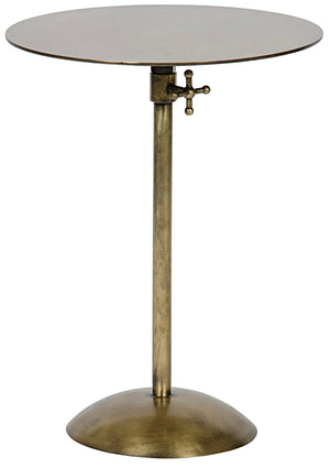 Noir Felix Side Table - Antique Brass