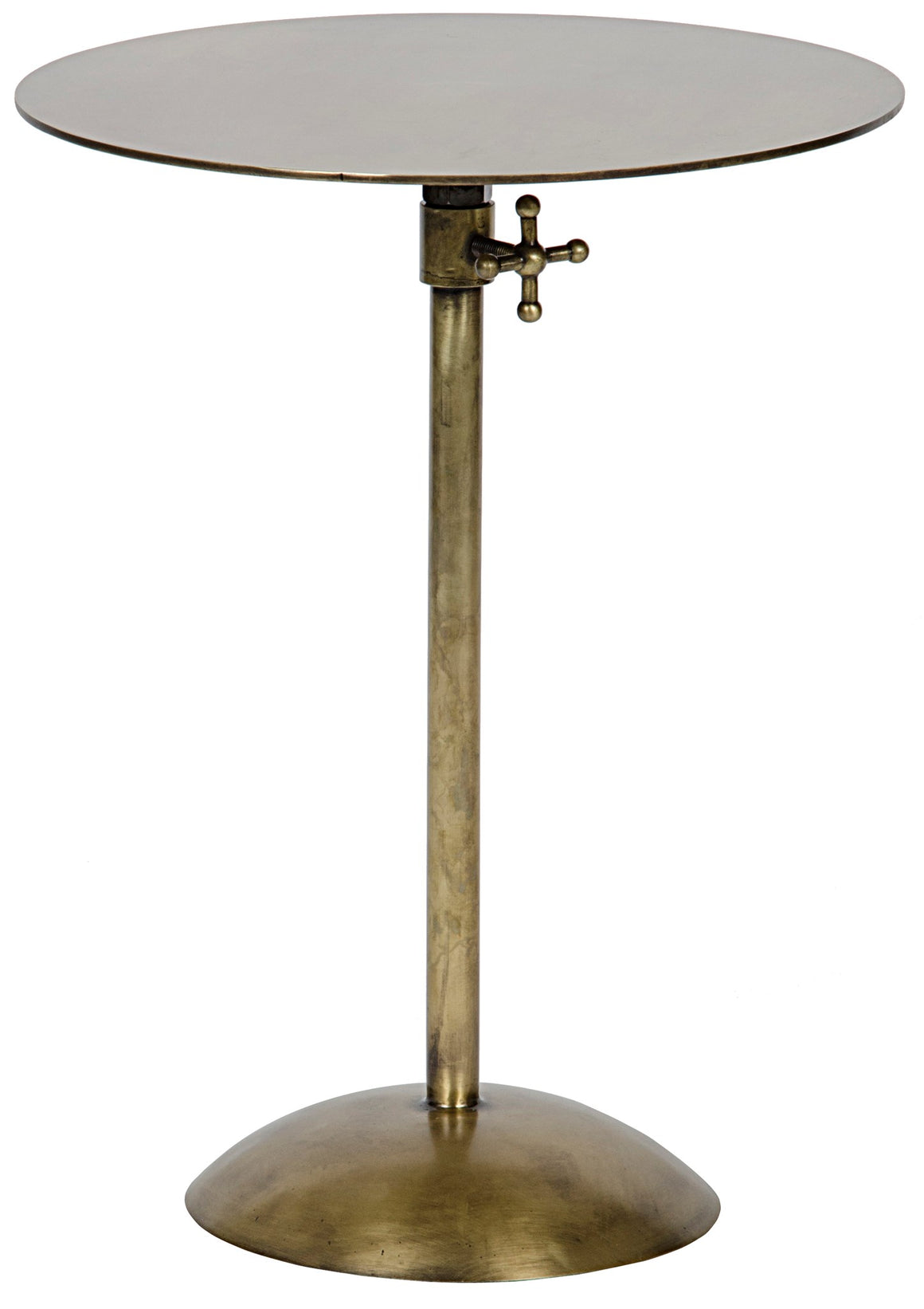 Noir Felix Side Table - Antique Brass