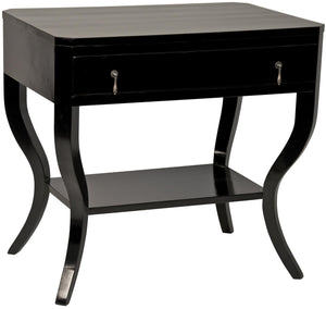 Noir Weldon Side Table - Distressed Black
