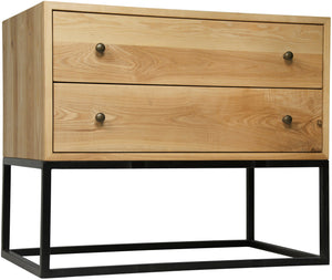 Noir Downtown Two Drawer Side Table