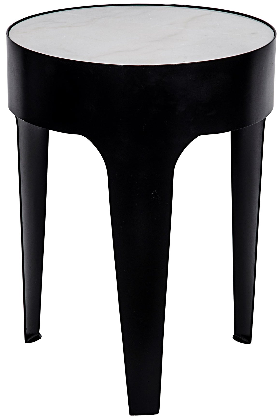 Noir Small Cylinder Side Table -Black
