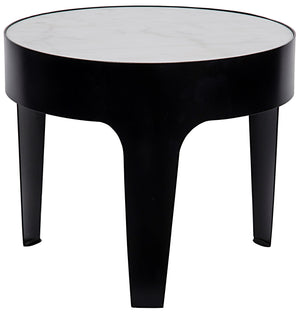 Noir Large Cylinder Side Table - Black