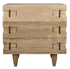 Noir David 32" Side Table - Washed Walnut