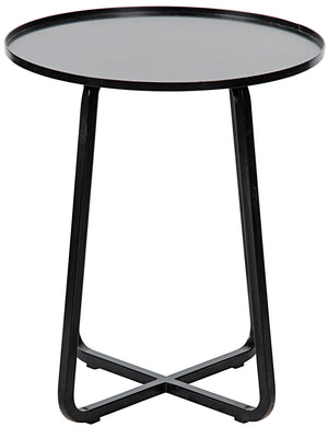 Noir Kimana Side Table - Black Metal