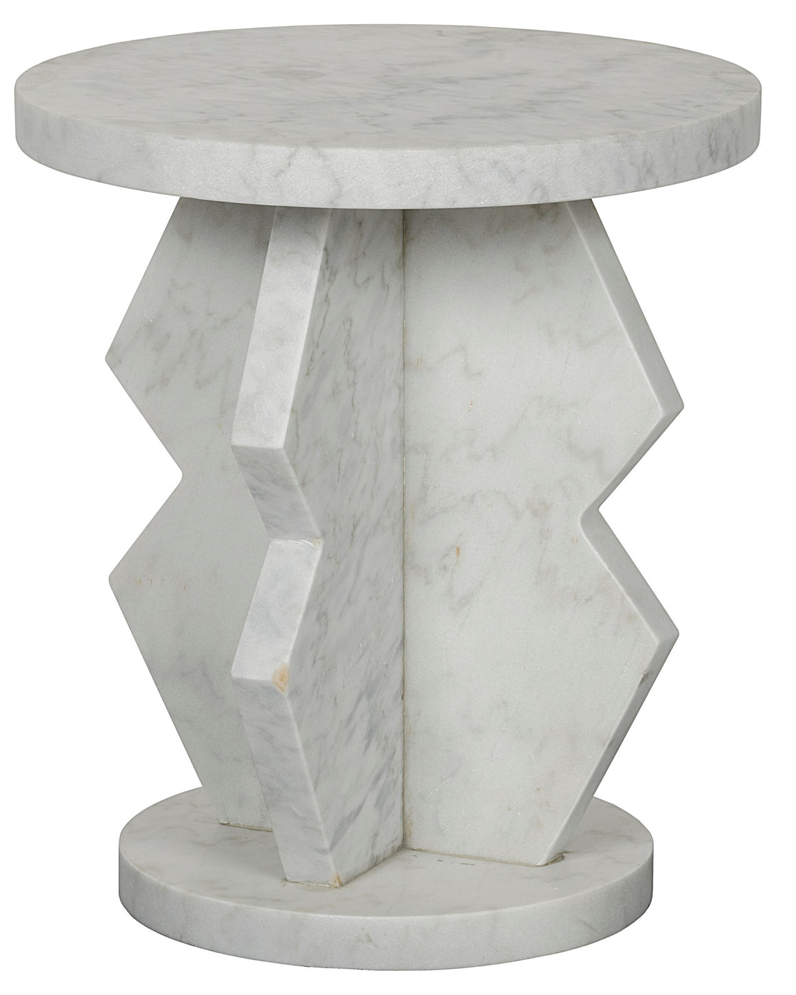 Noir Belasco Jagged Marble Side Table