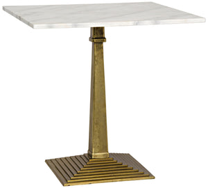 Noir Fadim Side Table - Antique Brass - Cast Iron and Quartz