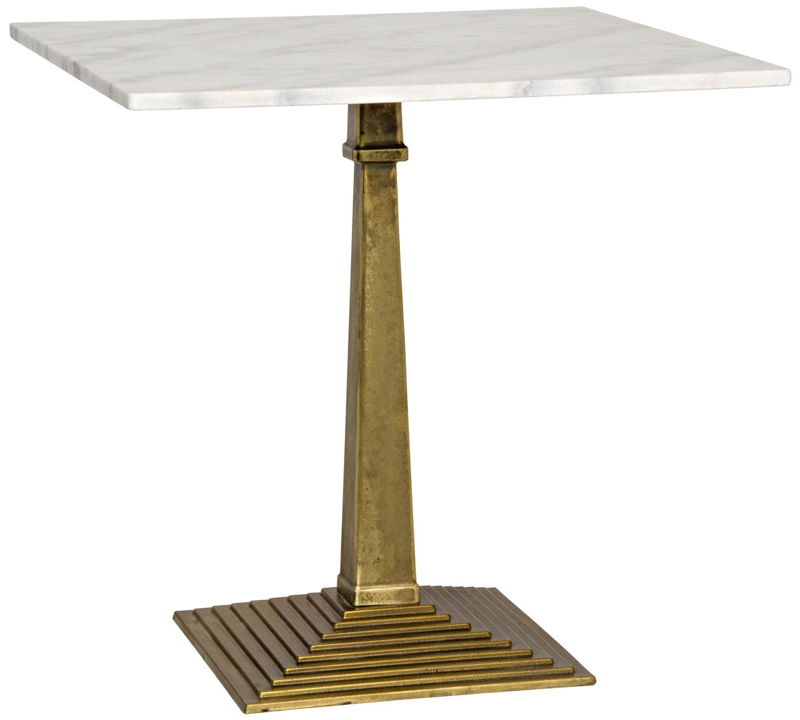 Noir Fadim Side Table - Antique Brass - Cast Iron and Quartz