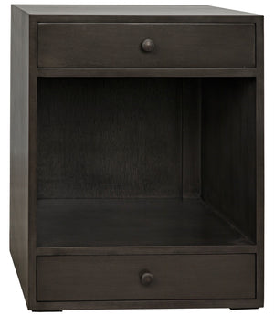 Noir Small Sumiko Side Table - Pale Charcoal Brown