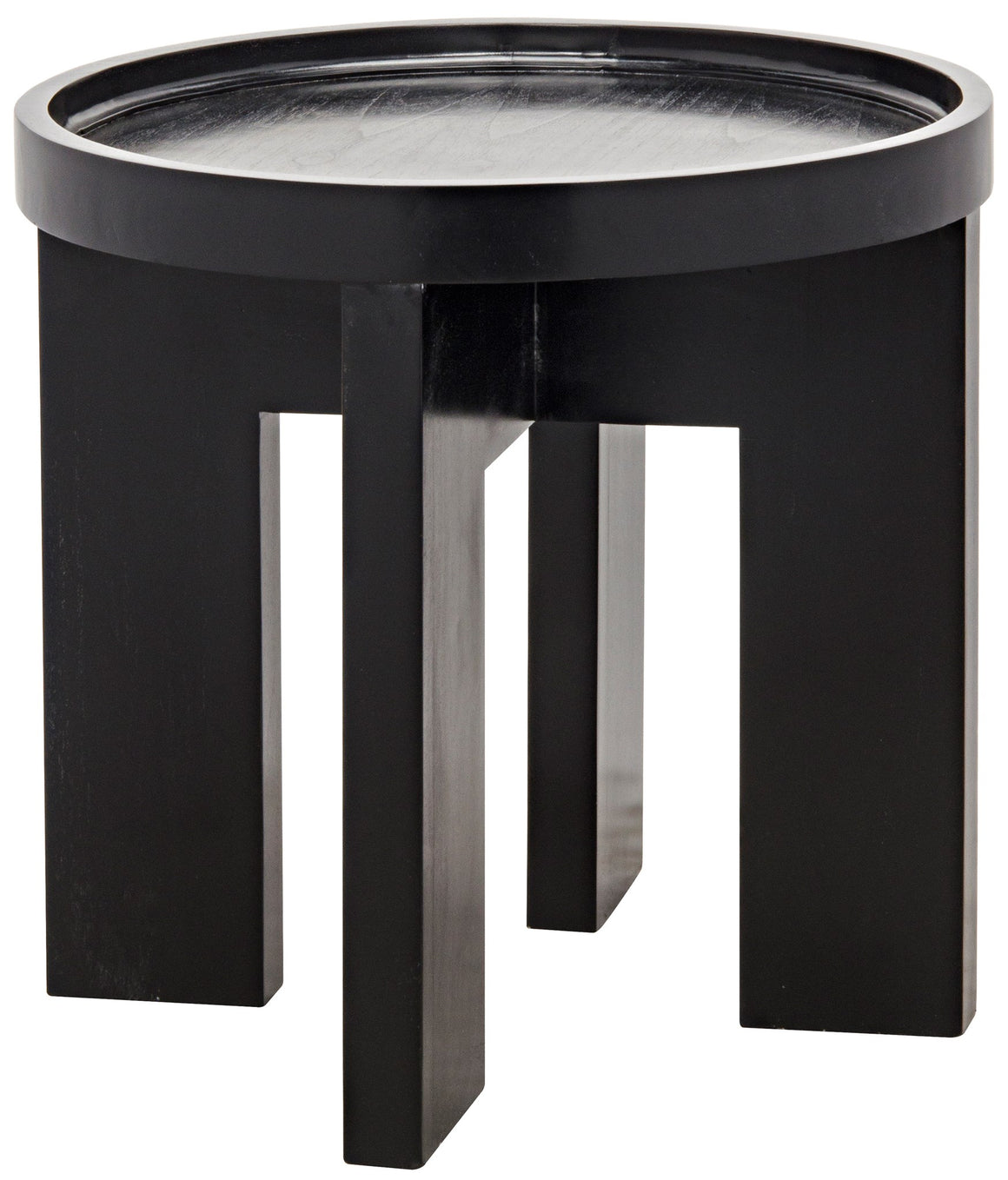 Noir Gavin Side Table - Hand Rubbed Black