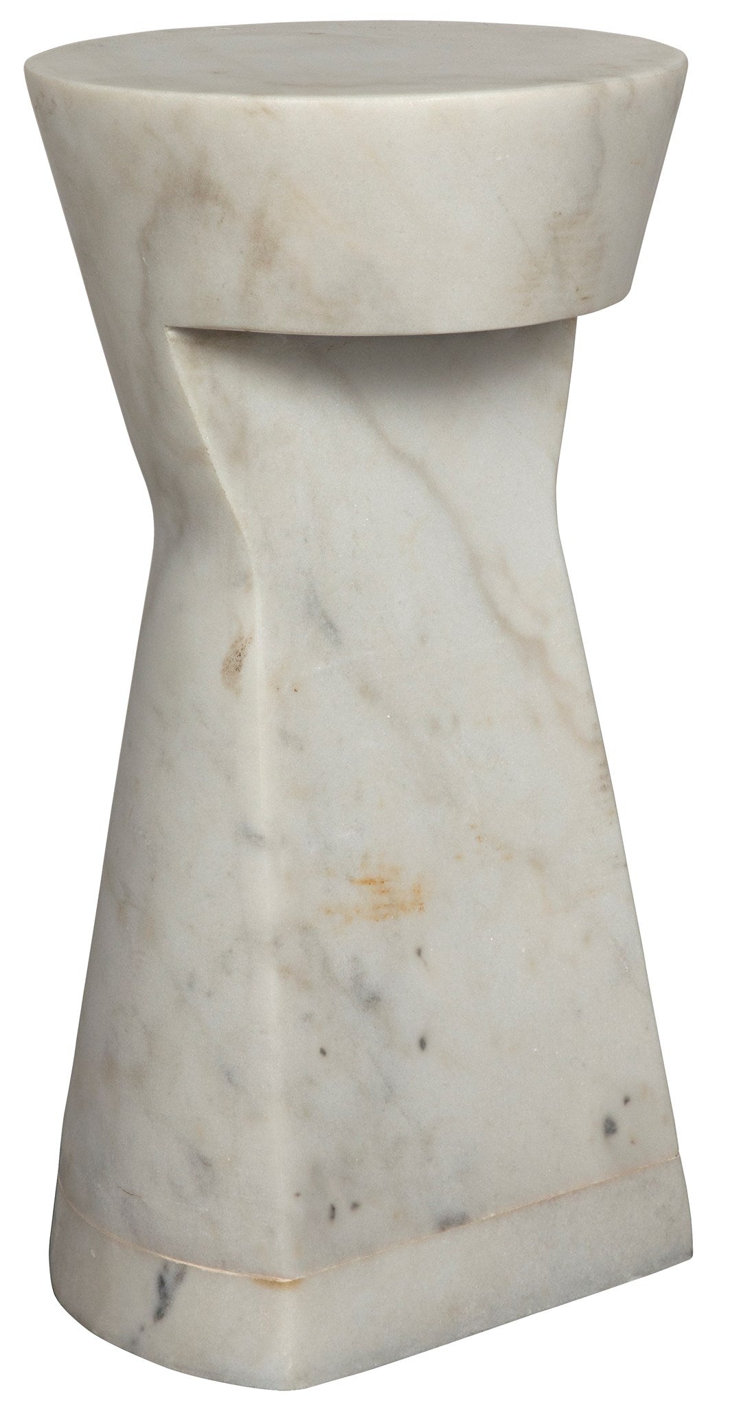 Noir Omon Side Table - White Stone