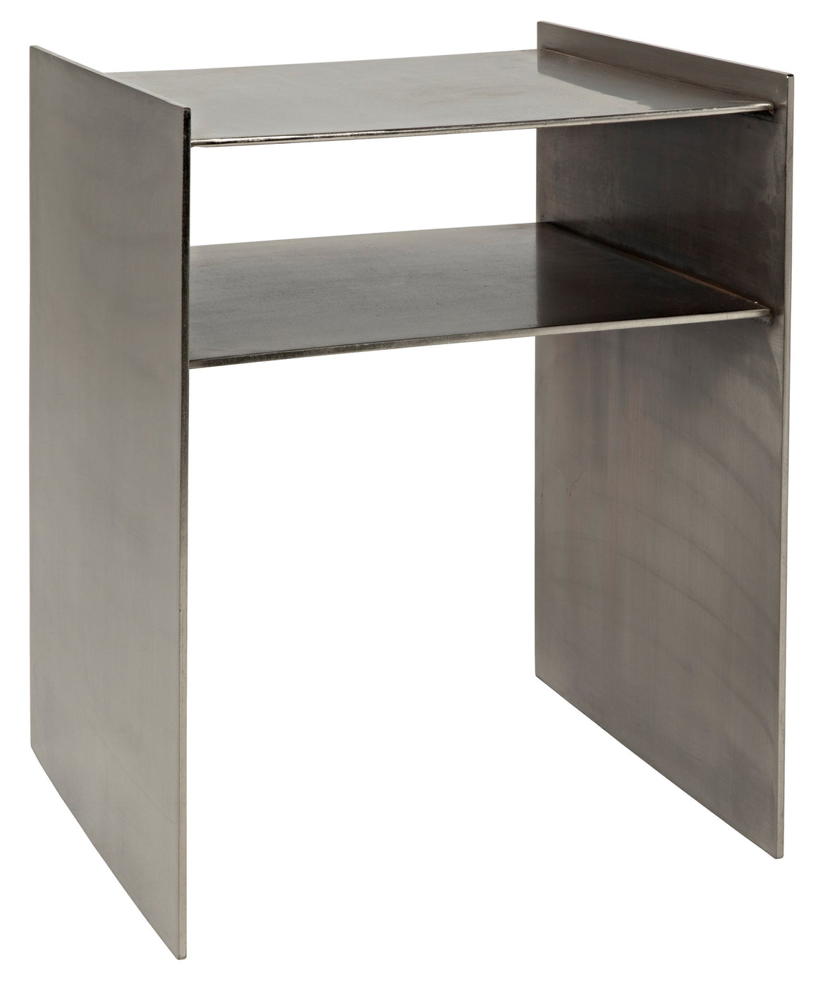 Noir Cyrus Side Table - Antique Silver