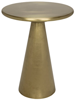 Noir Cassia Side Table - Antique Brass