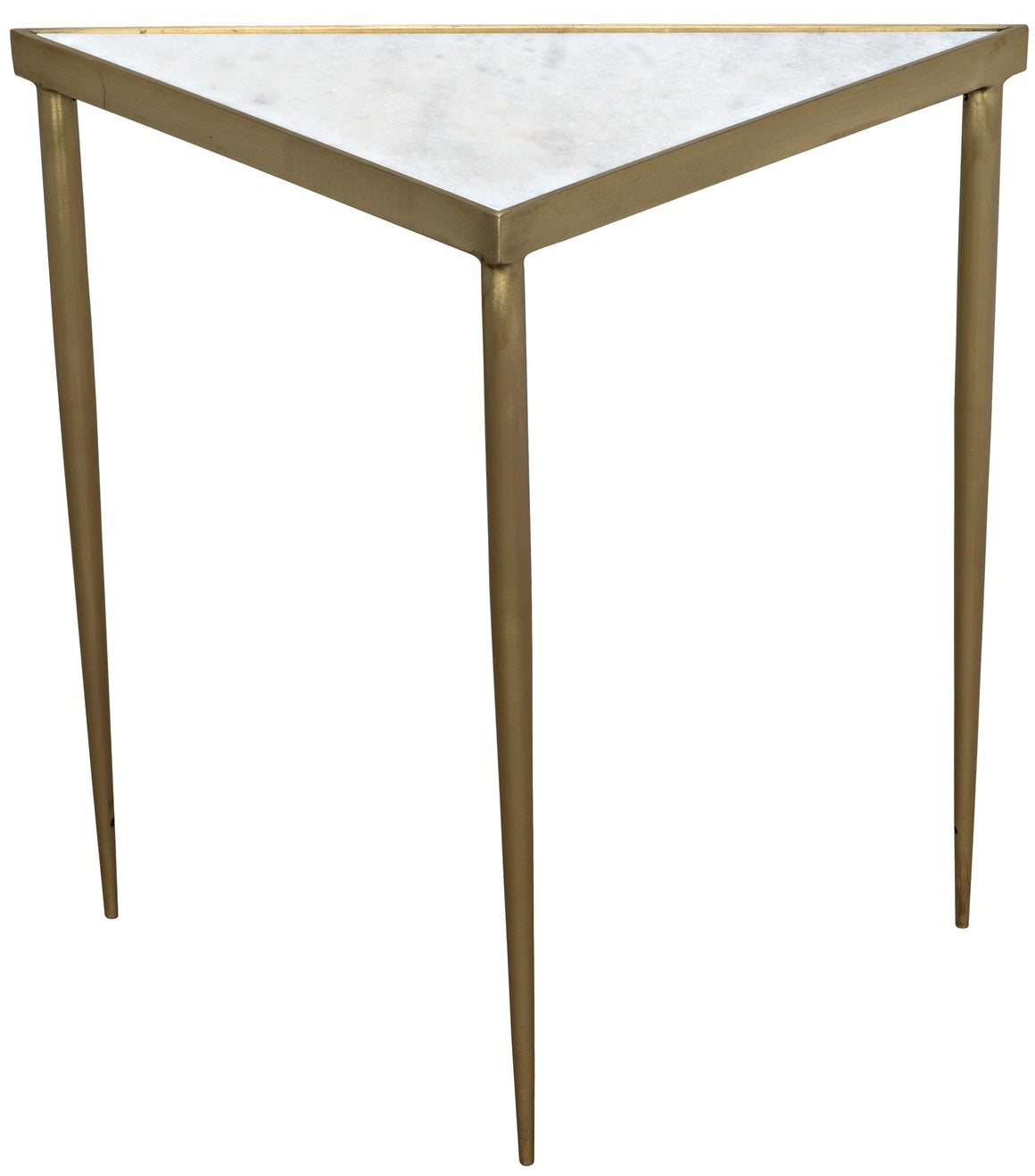 Noir Comet Large Triangle Side Table - Brass