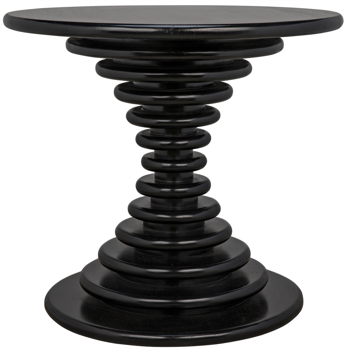 Noir Scheiben Side Table - Hand Rubbed Black