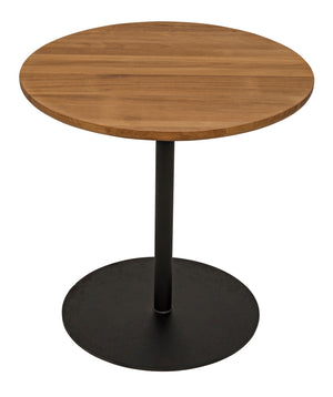 Noir Ford Small Side Table - Gold Teak with Metal Base