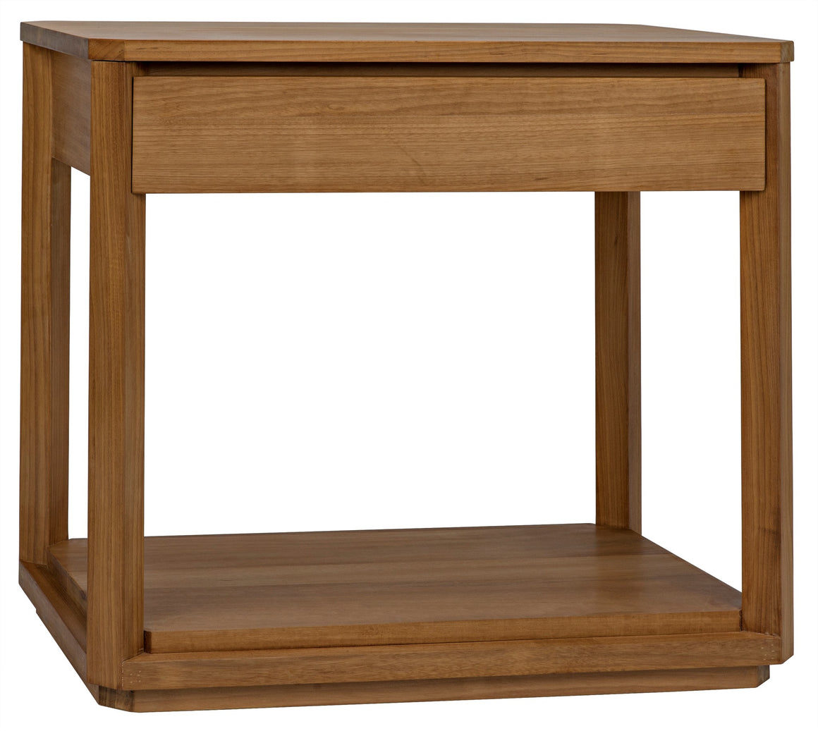 Noir SL11 Side Table - Gold Teak
