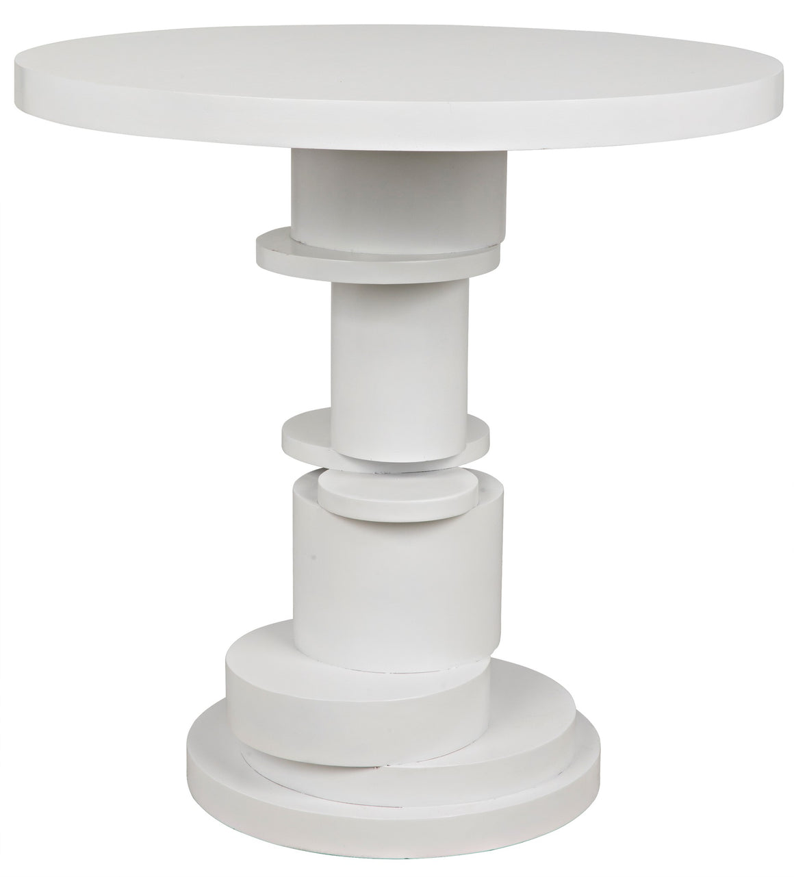 Noir Hugo Askew Side Table - White