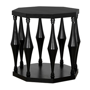 Marceo Side Table, Hand Rubbed Black