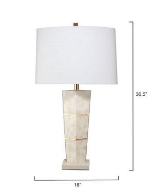 Spectacle Table Lamp - Horn Lacquer w/ Gold Leaf Accents