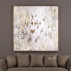 Golden Raindrops Modern Artwork