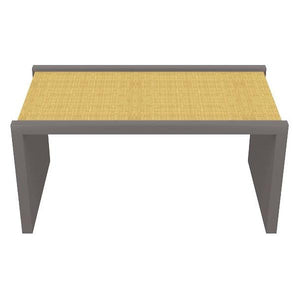 Harbour Island Lacquer & Raffia Coffee Table - Charcoal Grey (19 colors available)