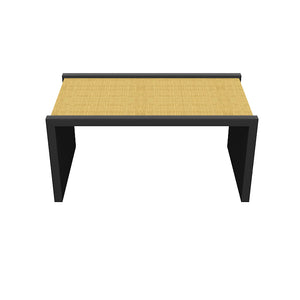 Harbour Island Lacquer & Raffia Coffee Table - Black (Additional Colors Available)